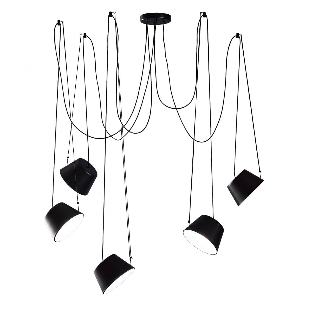 SENTO – Suspension 5 lampshades | Ø22 cm