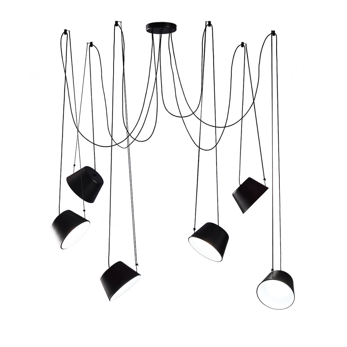 SENTO – Suspension 6 lampshades | Ø22 cm