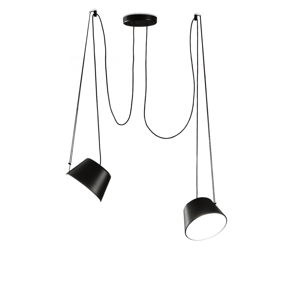 SENTO – Suspension 2 lampshades | Ø22 cm