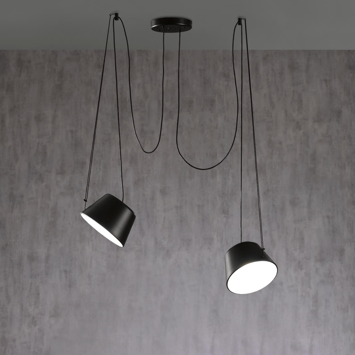 SENTO – Suspension 2 lampshades | Ø22 cm 1
