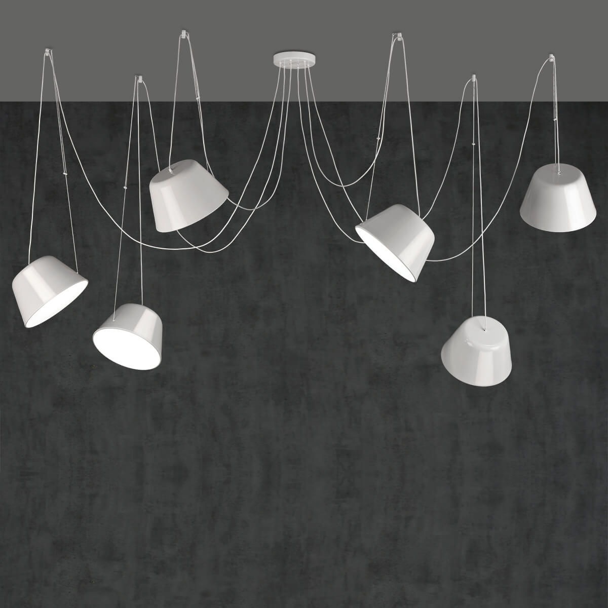 SENTO – Suspension 6 lampshades | Ø31 cm 1