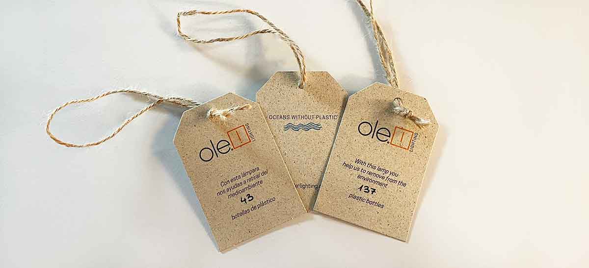 Sustainable labels for our cord lamps